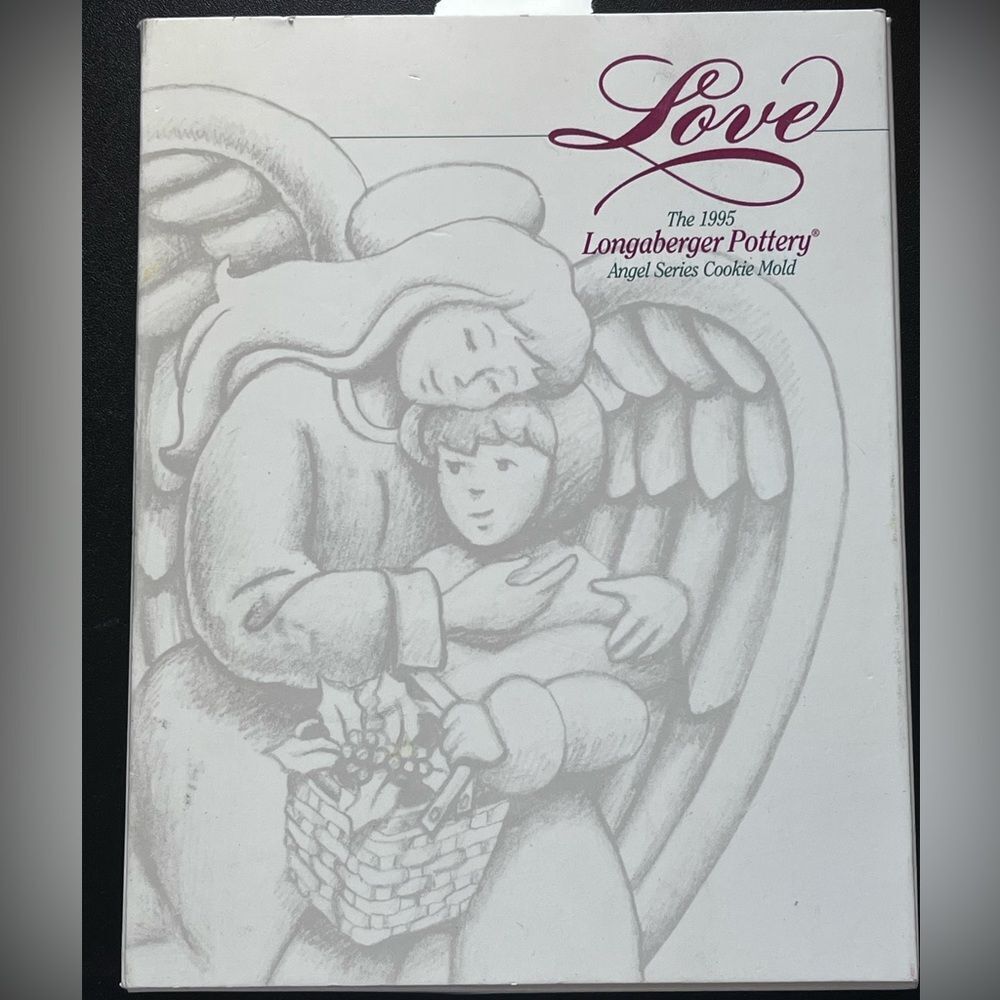 NWT Longaberger Pottery Angel Cookie Mold 1995 vintage gift baking holiday